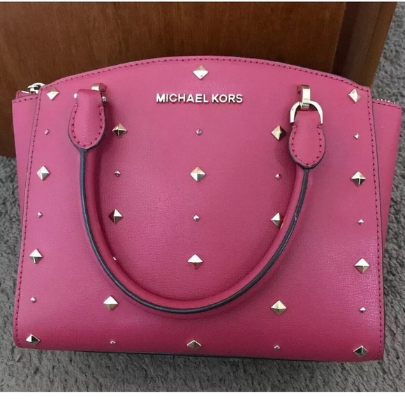 Michael Kors Handbags - MK Small Ellis Crossbody Handbag (Pink)
